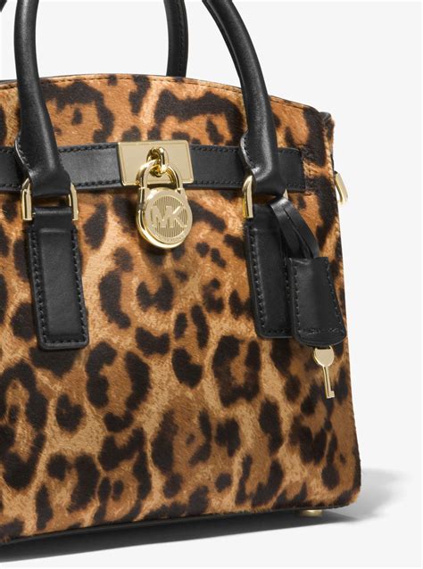 michael kors calf hair bag|Michael Kors leopard handbag.